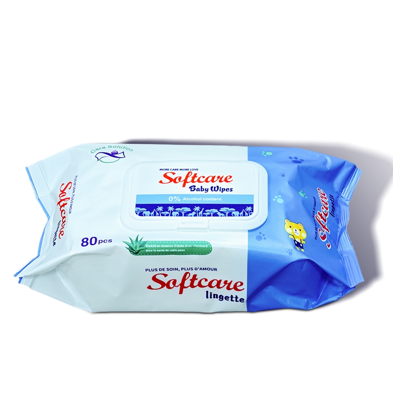Rouleau de film d'emballage de lingettes humides